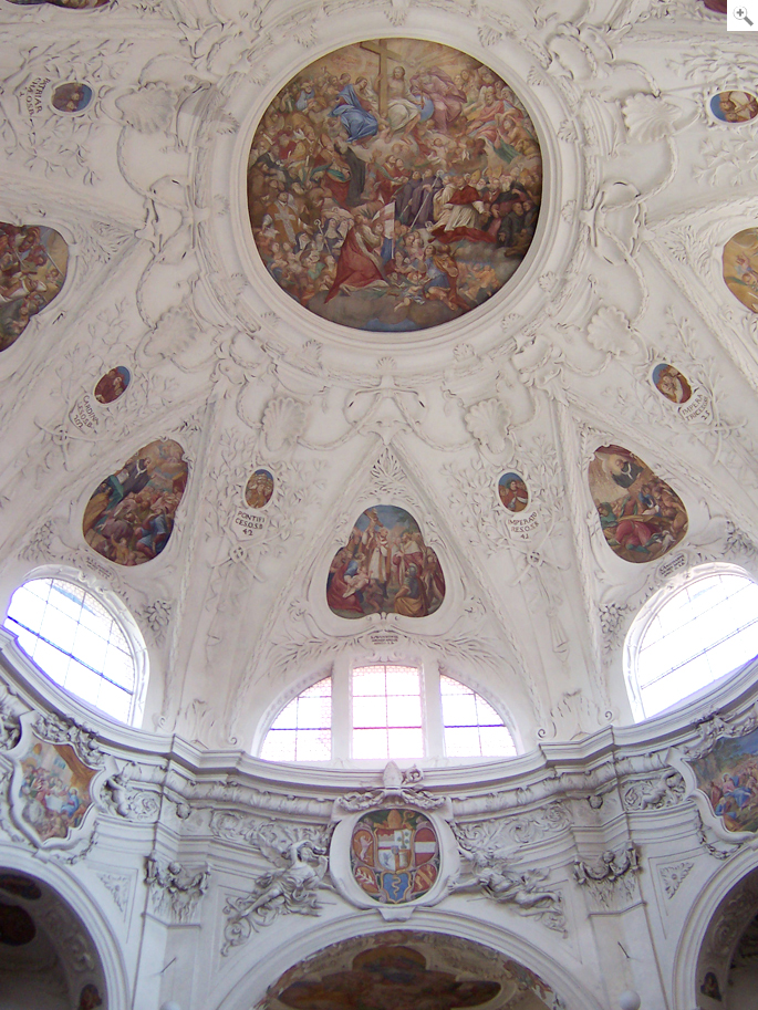 Fresken in der Kuppel der Klosterkirche Muri (CH), 1696-1697